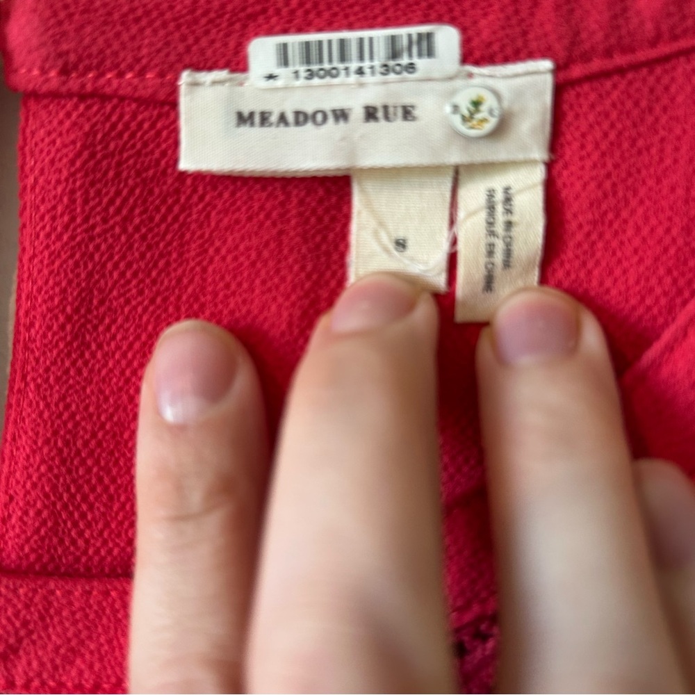Anthropologie Meadow Rue Anele Coral Crochet Blouse (S) - Picture 5 of 5